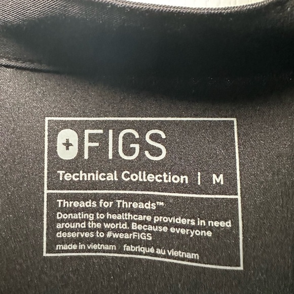 Rafaela Oversized Scrub Top, Black, Medium - Picture 2 of 4